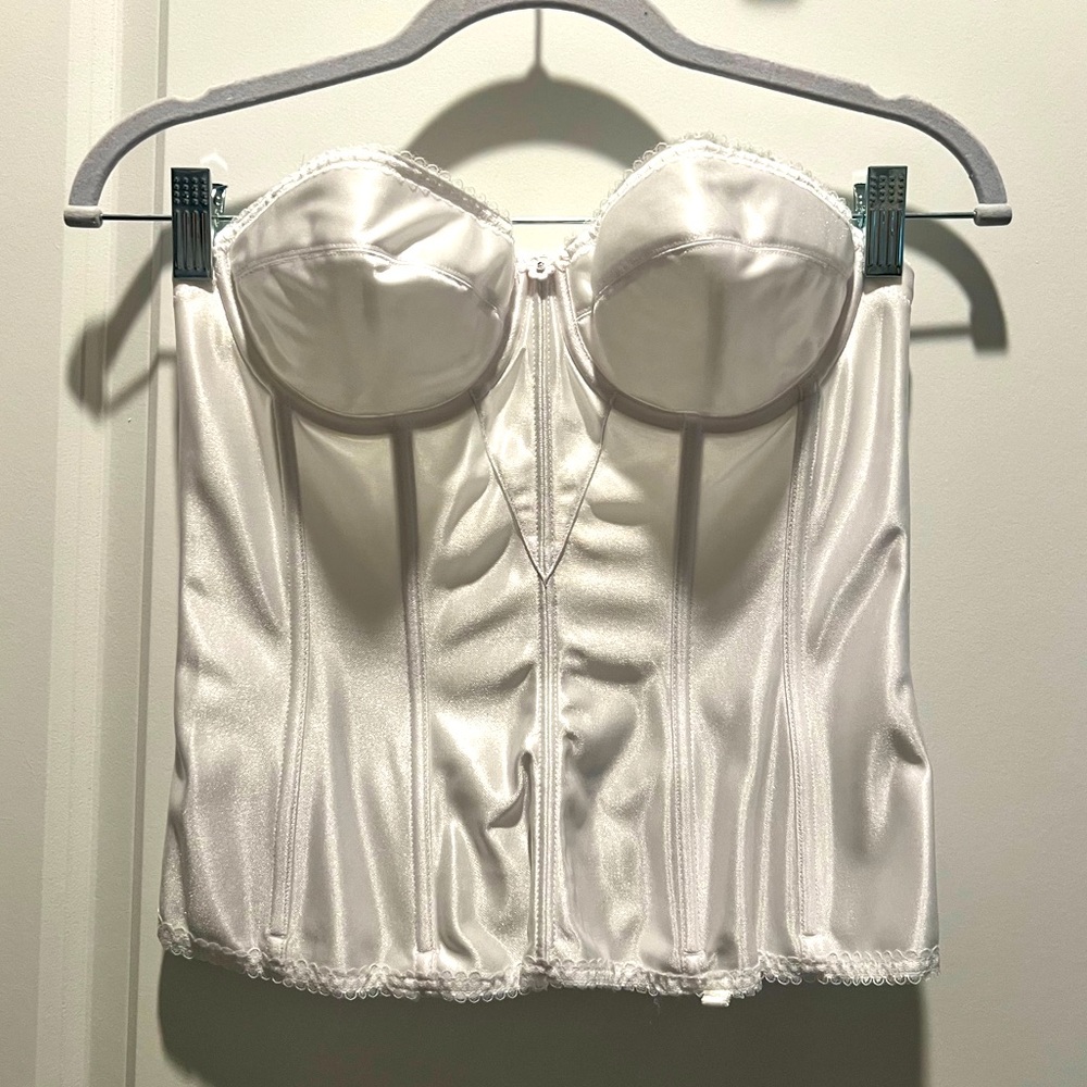 White Satin Corset